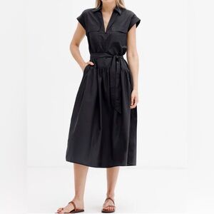 go BY GOSILK Go Zipline Dress - Washed Black